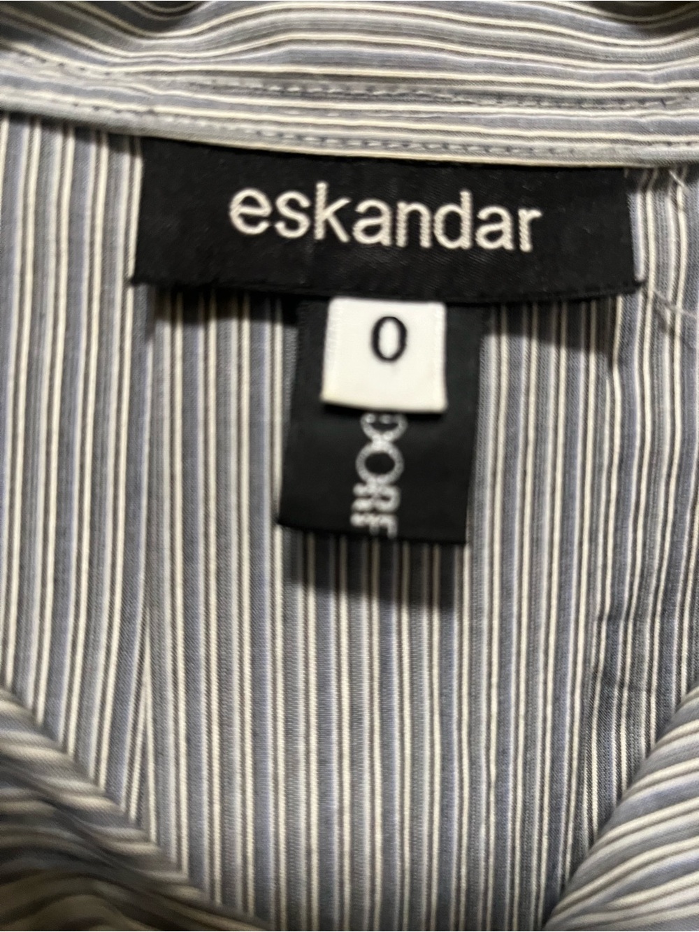 eskandar Striped Shirt in grey
